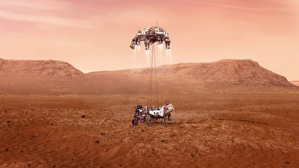 Perseverance Rover Soft Landing on Mars